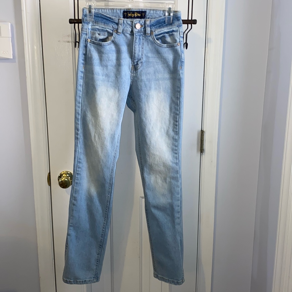 Indigo Rein, Sz. 3, 25x31, Split Side Hem, Straight Leg